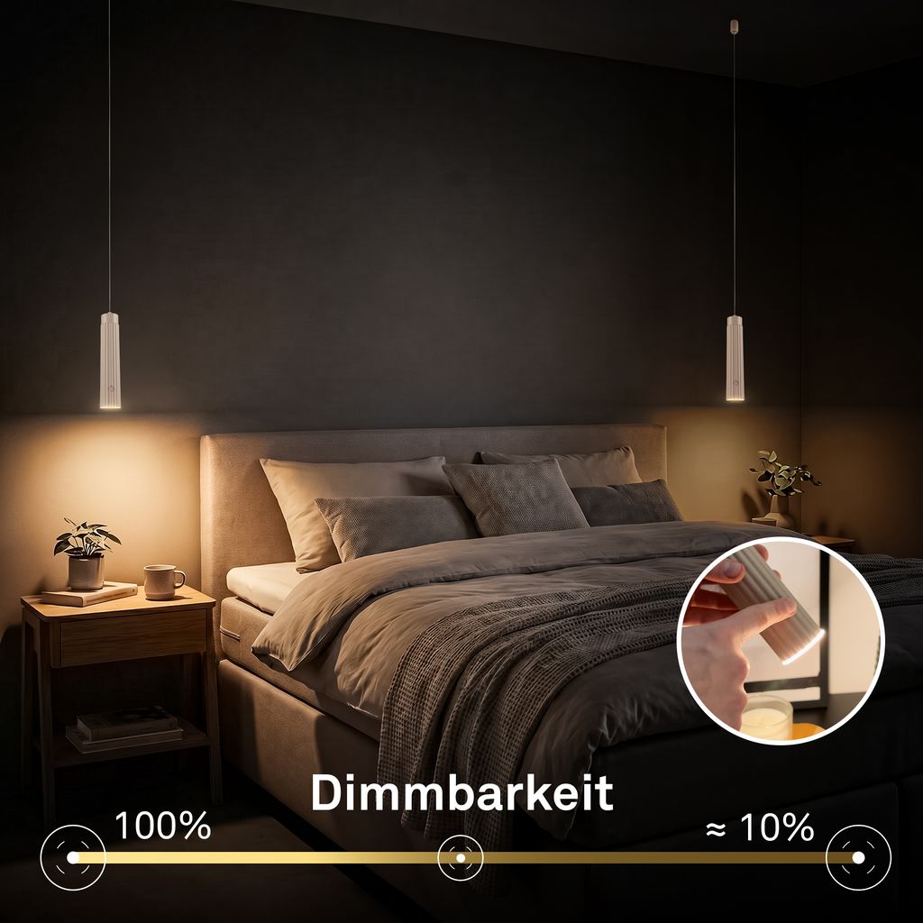 Hang Pendelleuchte - 3,5W, 280lm, Akku, LED, Höhenverstellbar, Beige