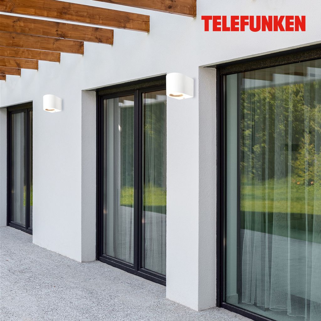 Applique LED Telefunken, protection contre les éclaboussures, on/off via l'interrupteur mural