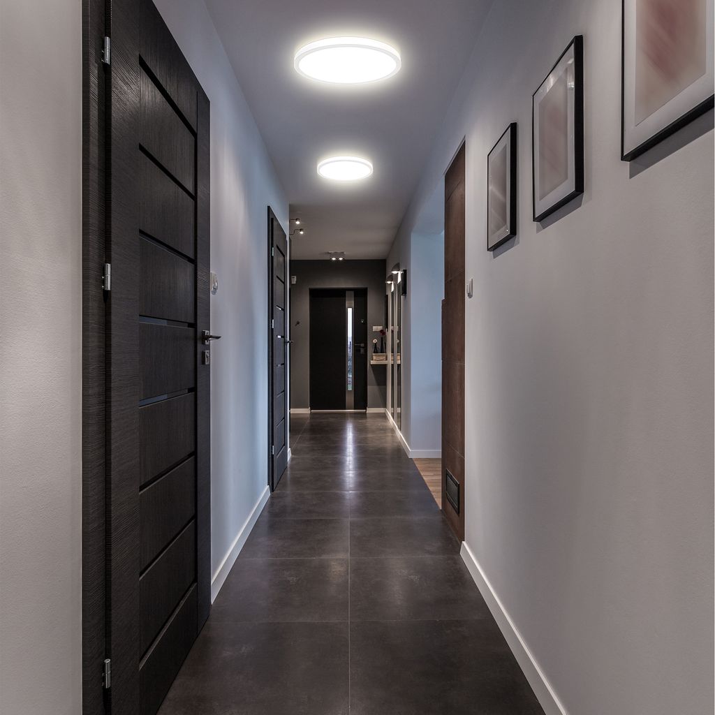 LED Panel Ø29,3 cm - 18W, 2400lm, dimmbar, flach, backlight, neutralweiß, weiß