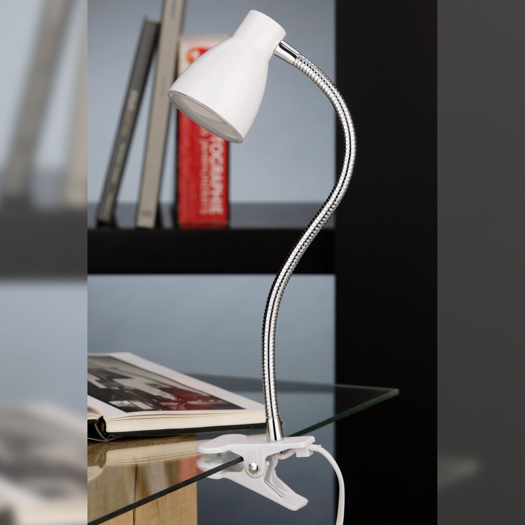 LED Klemmleuchte 28,5 cm 2,5W 250lm weiß