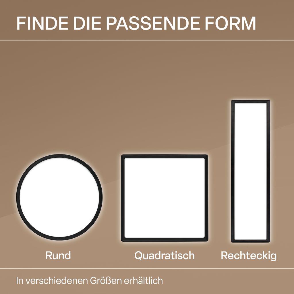 LED Deckenlampe LED Panel Deckenleuchte Flach IP44 Neutralweiß Indirektes Licht 6