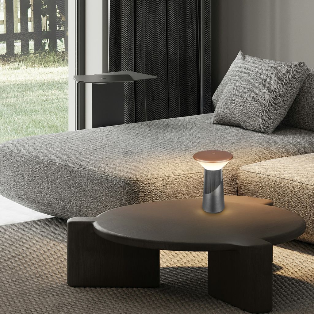 Pilia Table Lamp - 2.6W, 200lm, LED, Cordless, Dimmable, Touch, Anthracite Bronze