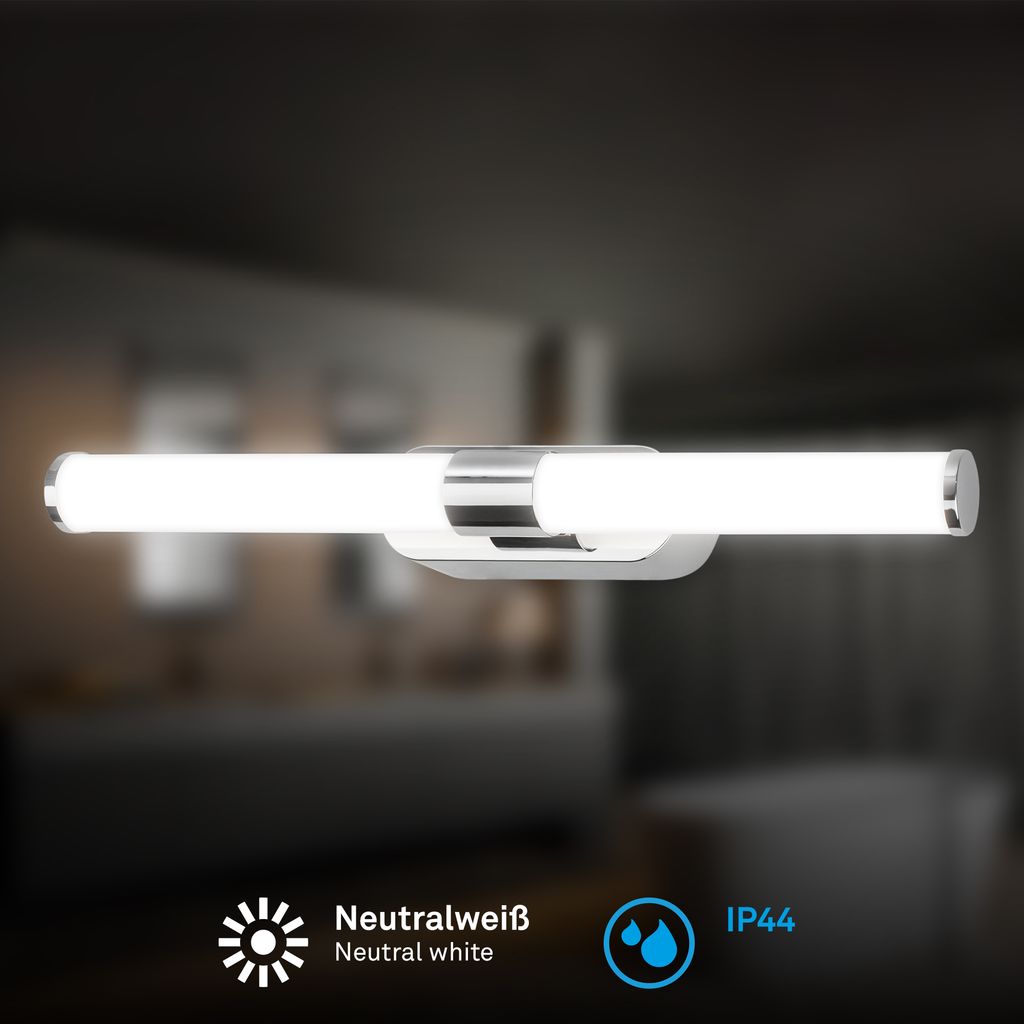 Runt Bathroom Mirror Lamp - 7W, 690lm, LED, Wall-mounted, 40cm, Neutral white, Chrome