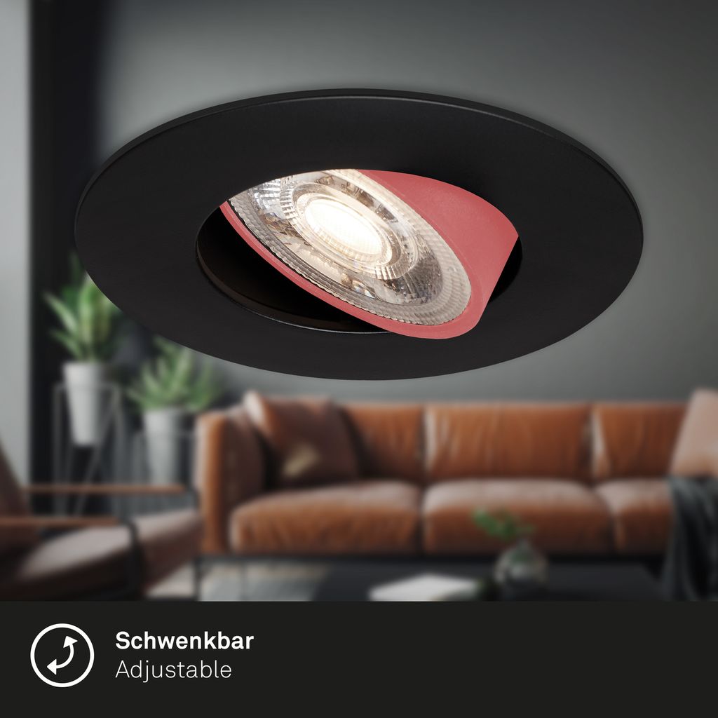 LED Einbauleuchte 4,4 cm 3x 4,9W 480lm schwarz