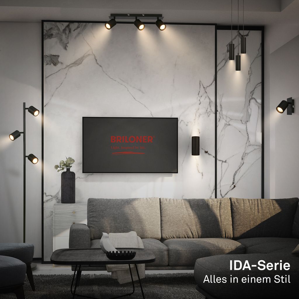 Ida Ceiling Spotlight 45 cm - GU10 Socket, max. 9W, Adjustable, Black