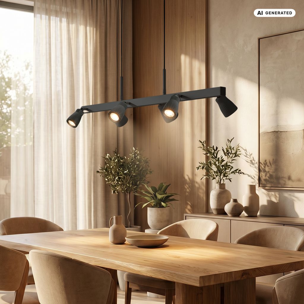 Riff Hängelampe - Schwenkbar, LED, Warmweiß, Altweiß