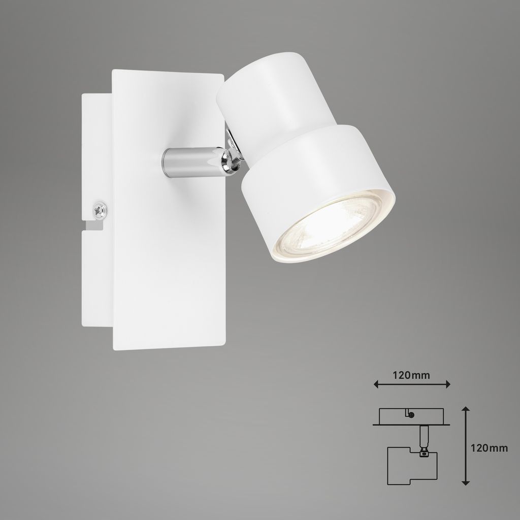 LED Wandspot Spotleuchte 1-flammig GU10 dreh- und schwenkbar 5W Briloner 21
