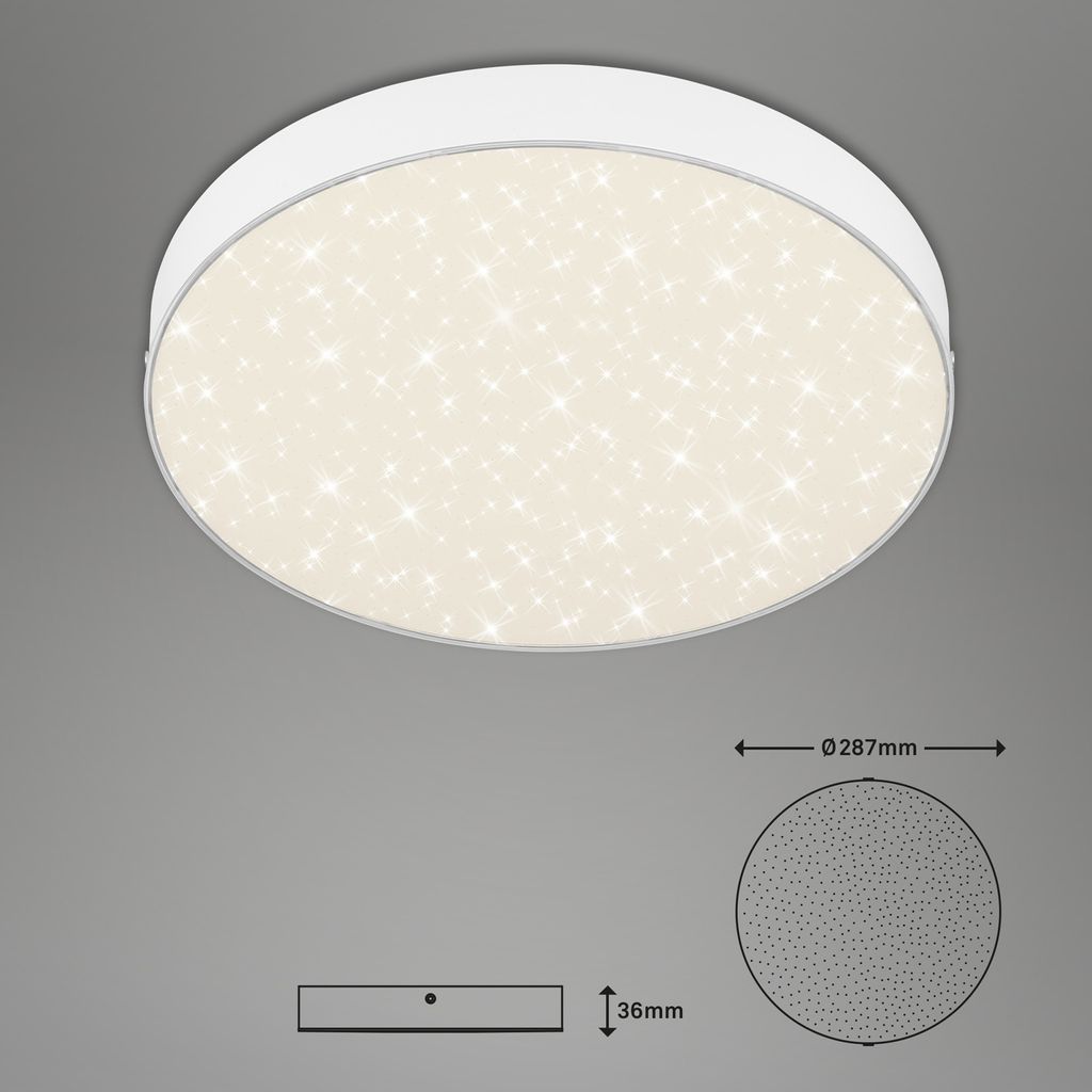 STERNENHIMMEL LED Deckenleuchte, Ø 28,7 cm, 21 W, Weiß