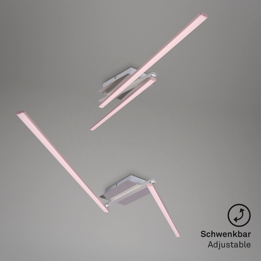 LED Deckenleuchte, 143,6 cm, 12 W, Alu-Chrom