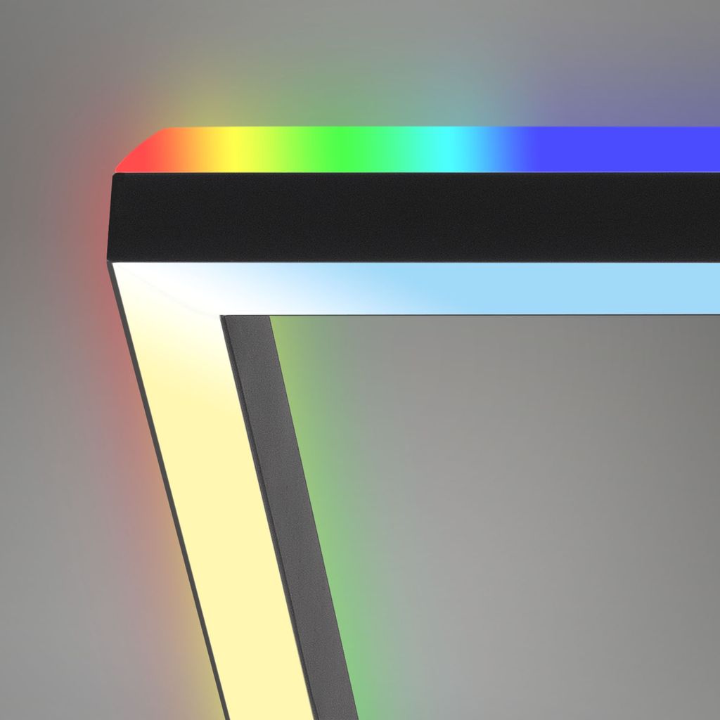 RGB CCT LED ceiling light, 119.5 cm, LED board, 45 W, 4400 lm, black