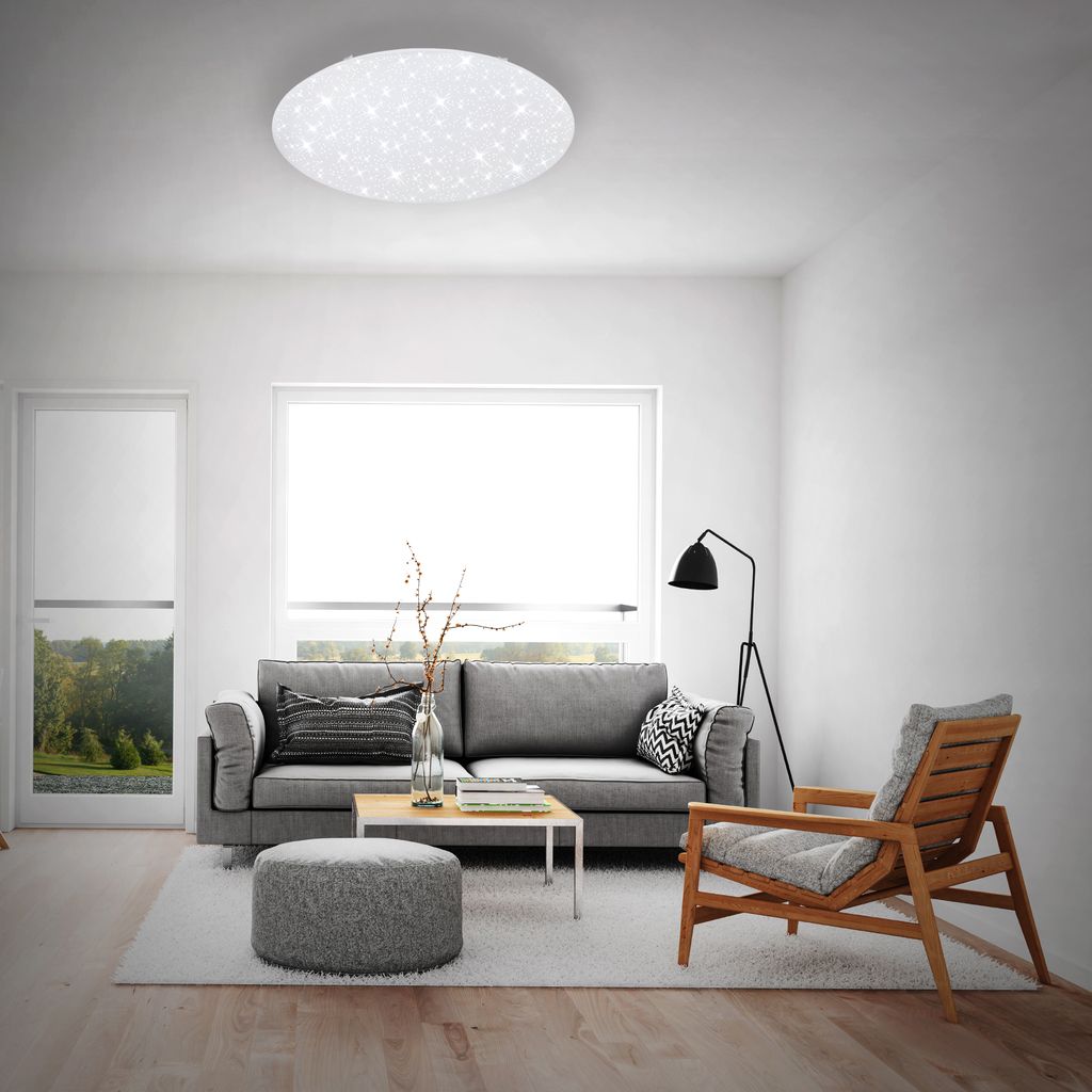 LED Deckenleuchte CCT dimmbar Sternenhimmel Fernbedienung Ø75.5cm 80W Briloner 9