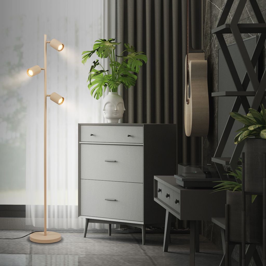 Ida Stehlampe - Schalter, Schwenkbar, GU10 Fassung, max. 9W, Beige