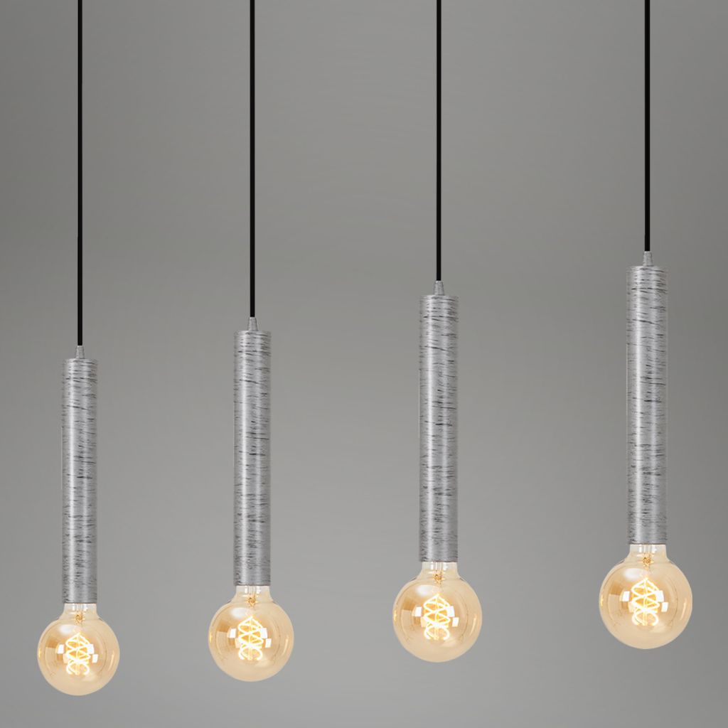 Briloner Leuchten LONGA - Pendelleuchten - 4031044 - Silver Crafted - 4-flammig - E27 Fassung max. 60 Watt - 85 x 10 x 110 cm 5
