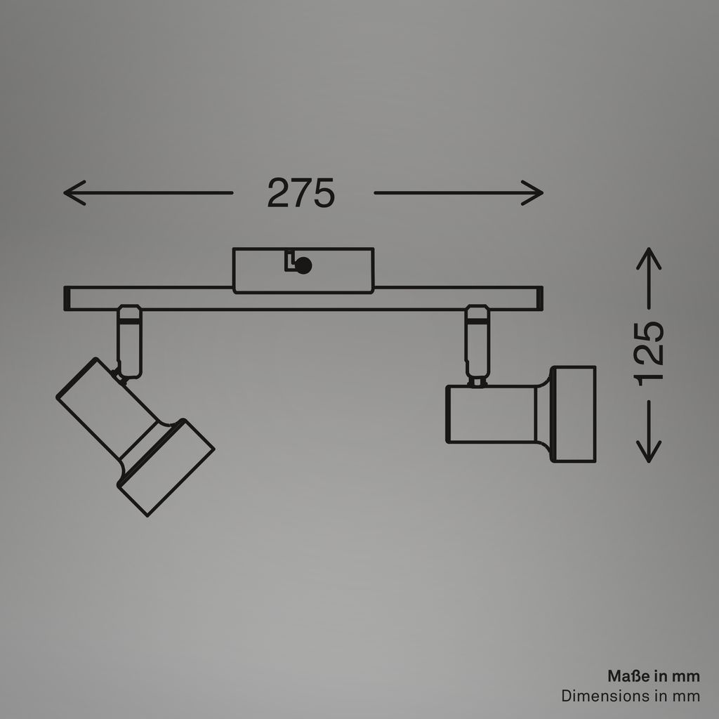 Tapp ceiling spotlight 27 cm - GU10 socket, max. 9W, adjustable, beige
