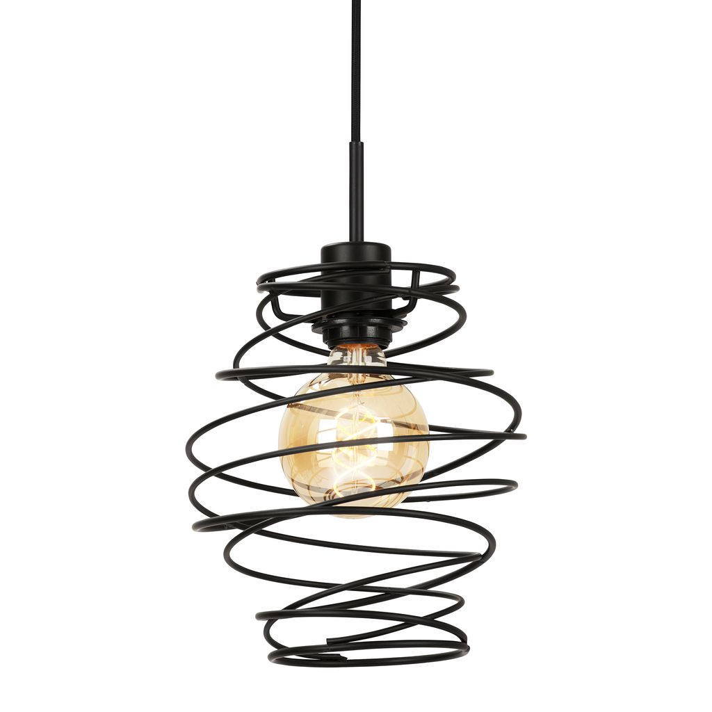 Pendelleuchte Hängelampe Drahtschirm dimmbar max.60W 1xE27 Metall Ø21cm Briloner 16