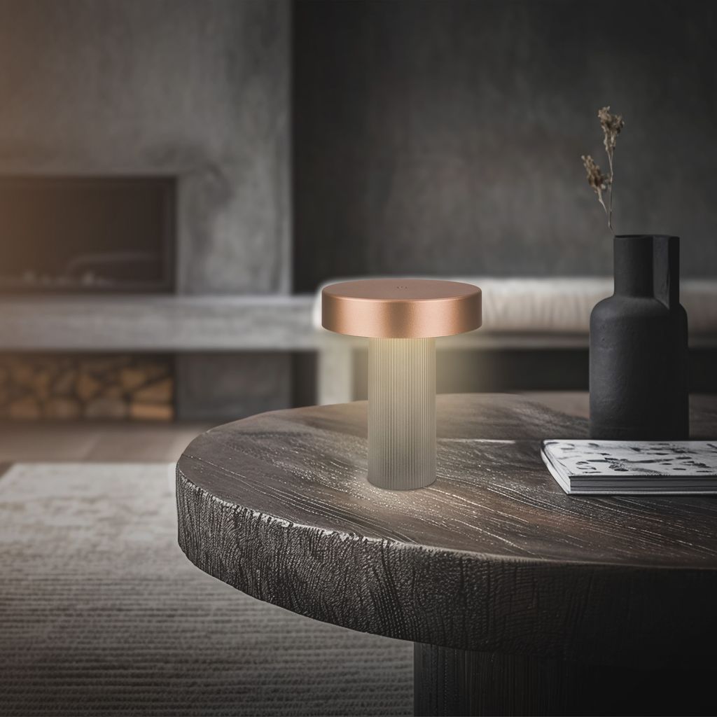 Bito Table Lamp - 3W, 300lm, Cordless, LED, Dimmable, Warm White, Metallic Anthracite