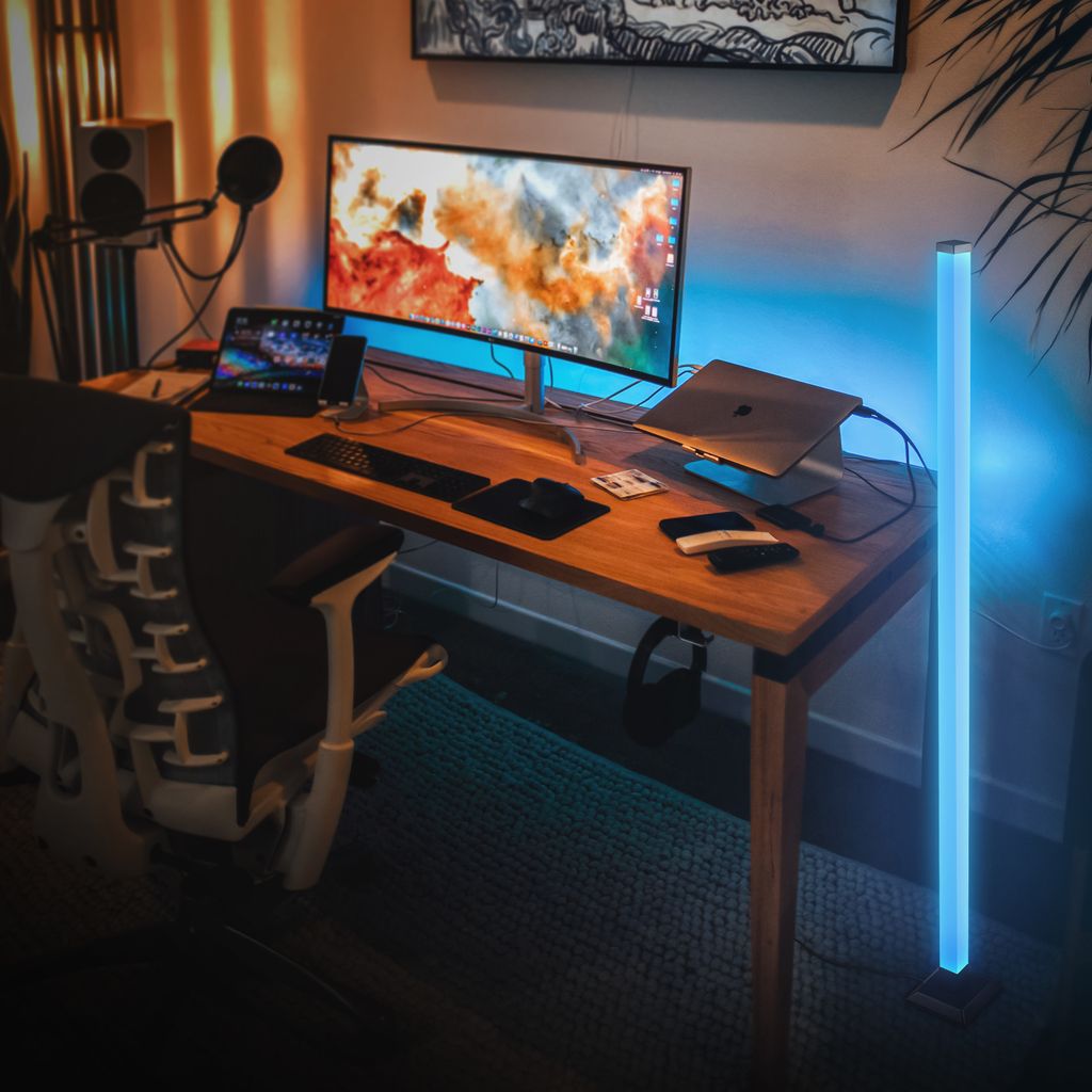 LED Stehlampe Stehleuchte Dimmbar Fernbedienung RGBIC Warmweiß Musikfunktion 2