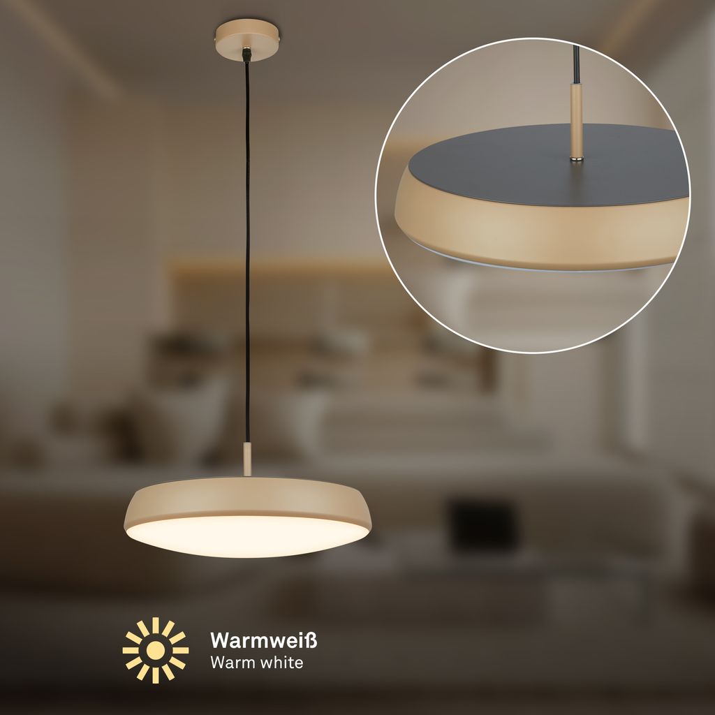 Nala Pendelleuchte - 14,5W, 1800lm, LED, Warmweiß, Anthrazit-Macchiato