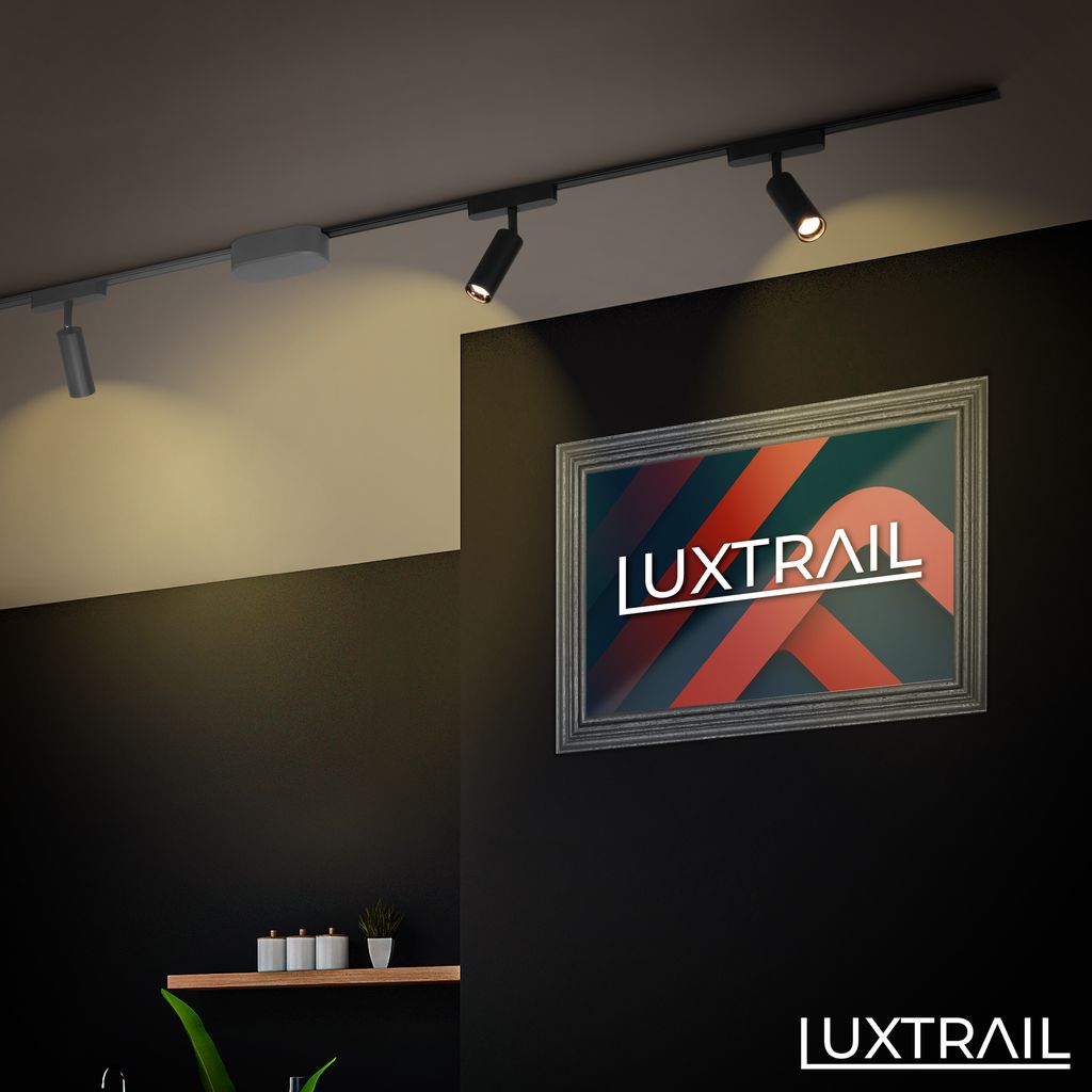 Briloner Luxtrail Schienensystem, Erweiterungsset, 2x LED Spots, Schwarz