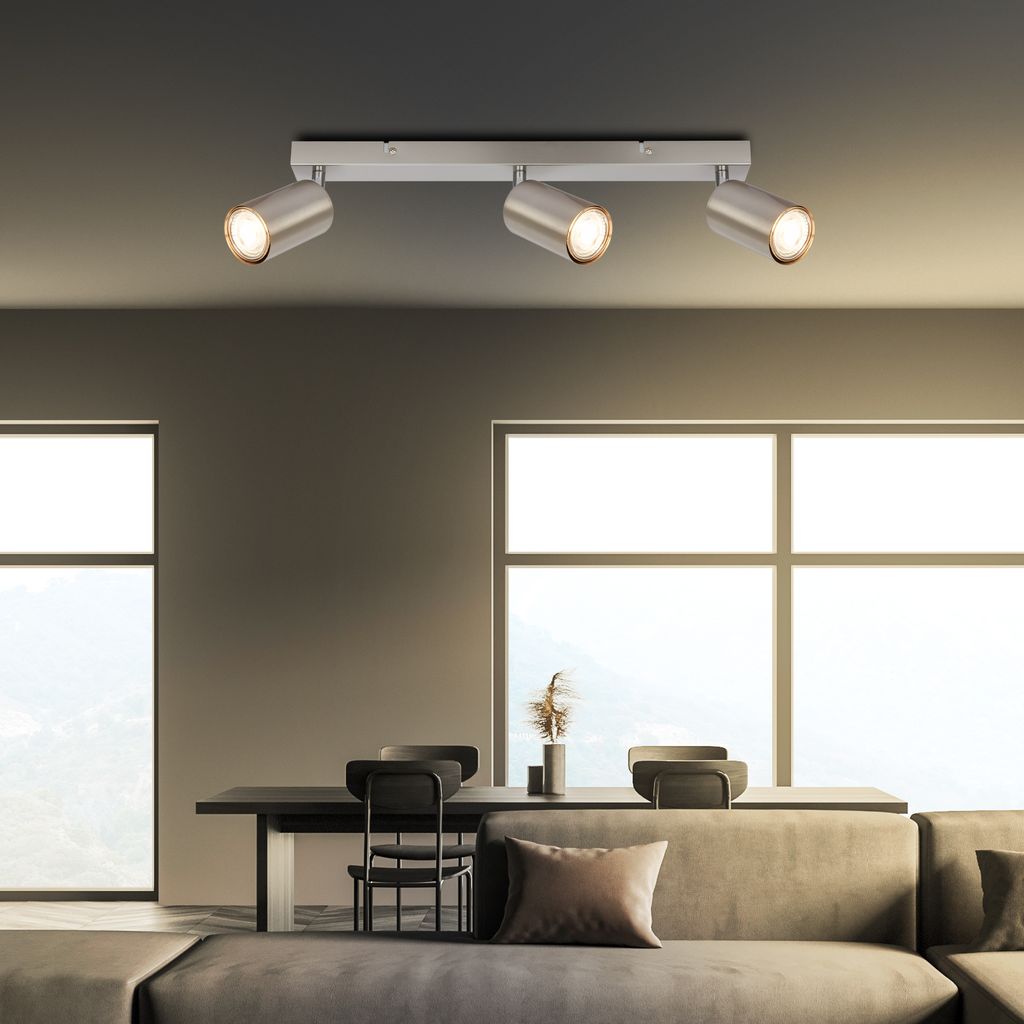Deckenstrahler Deckenleuchte Deckenlampe Schlafzimmer Schwenkbar 3-flammig GU10 5
