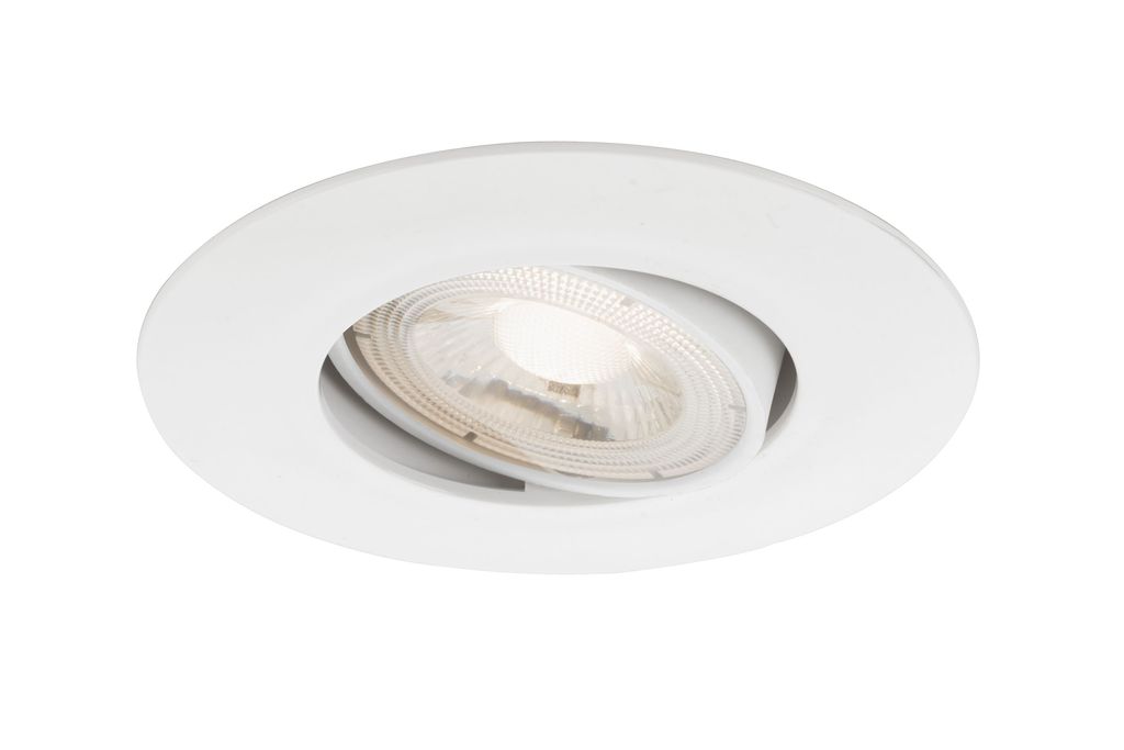Ultraflache LED Einbauleuchte. Ø 9 cm. 5 W. Weiß. Briloner Leuchten 5