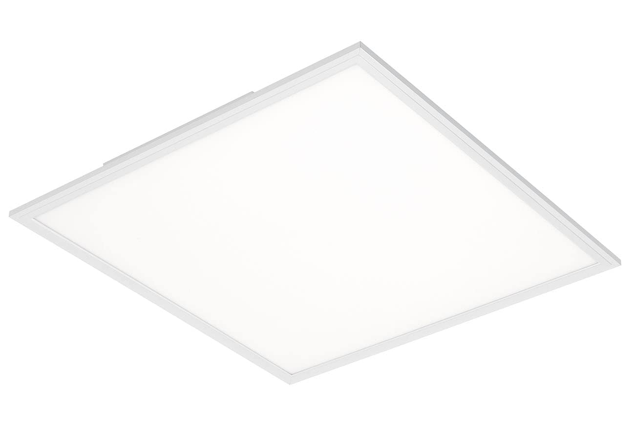Briloner Simple LED Deckenleuchte, LED Panel Flach, Eckig, 59,5x59,5 cm, Weiß