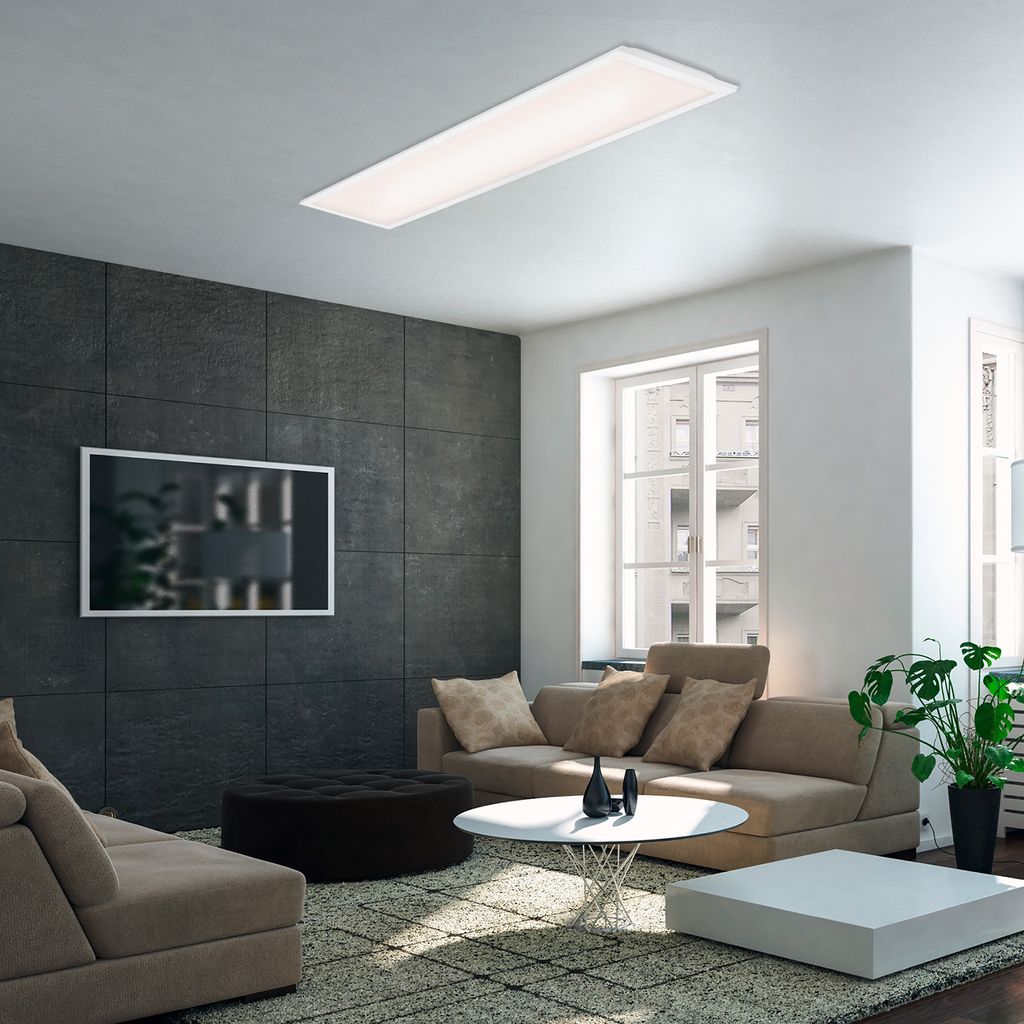 Simple LED Panel, neutral white light, rectangular form, 22W, white