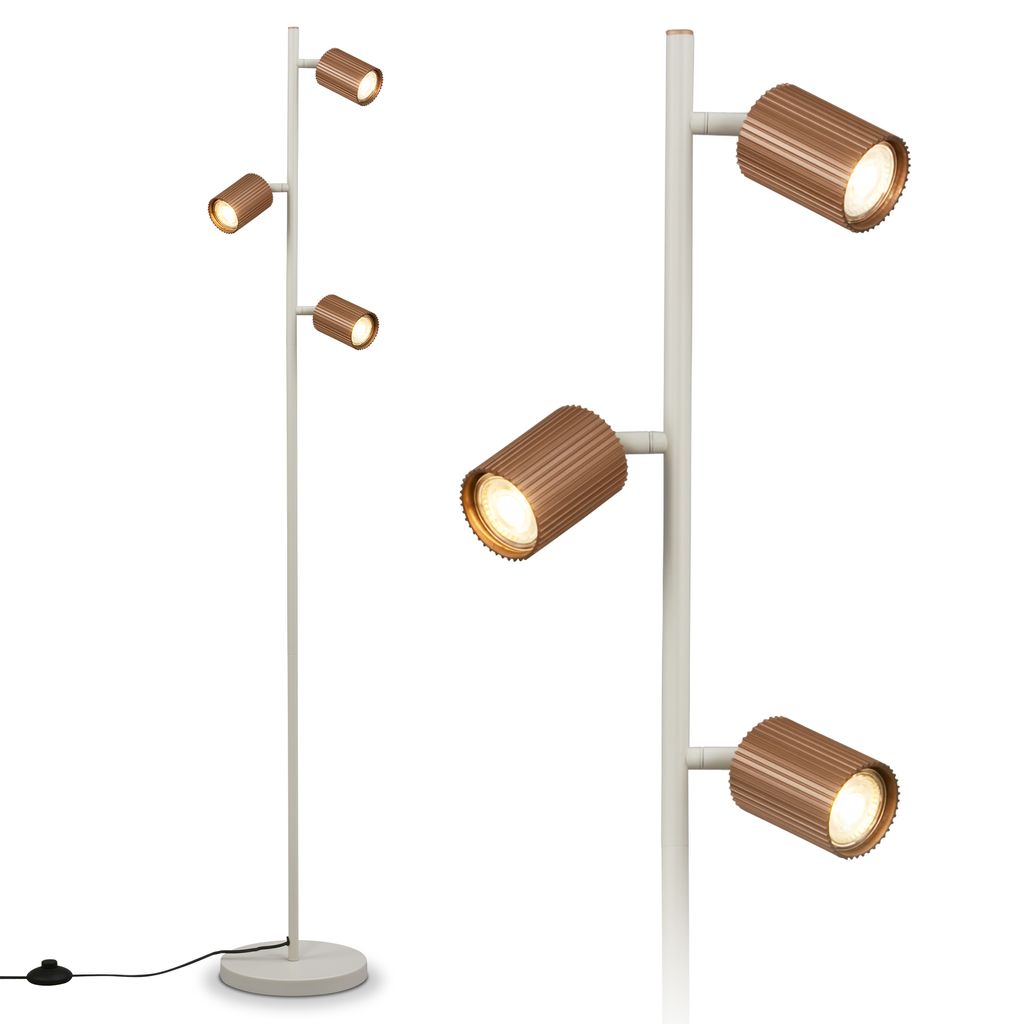 Ida Stehlampe - Schalter, Schwenkbar, GU10 Fassung, max. 9W, Coffee-Warm Grey