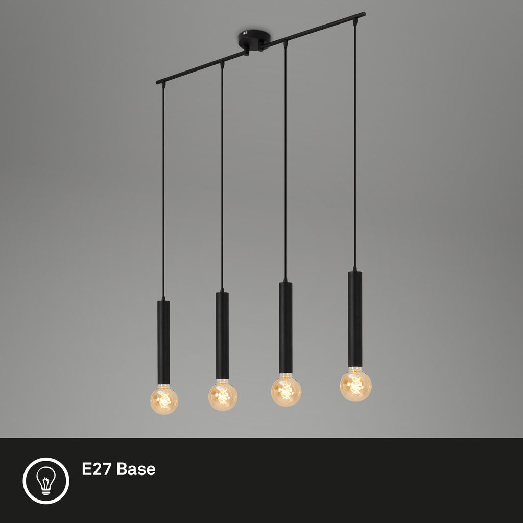 Briloner Leuchten LONGA - Pendelleuchten - 4031045 - Black Steel - 4-flammig - E27 Fassung max. 60 Watt - 85 x 10 x 110 cm 2
