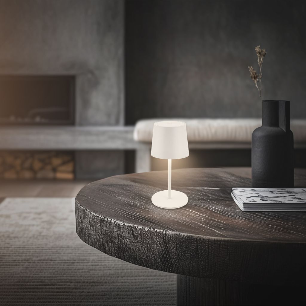 LED Tischlampe Akku LED Tischleuchte Dimmbar Kabellos Touch Aussen/Innen 9