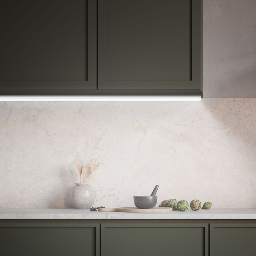Took LED Under Cabinet Light 118.7 cm - 14W, 1400lm, Neutral White, On/off Switch, Extendable, White