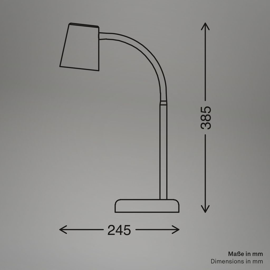 Schreibtischlampe Tischlampe Leselampe Kabelschalter Schwenkbar Büro 7