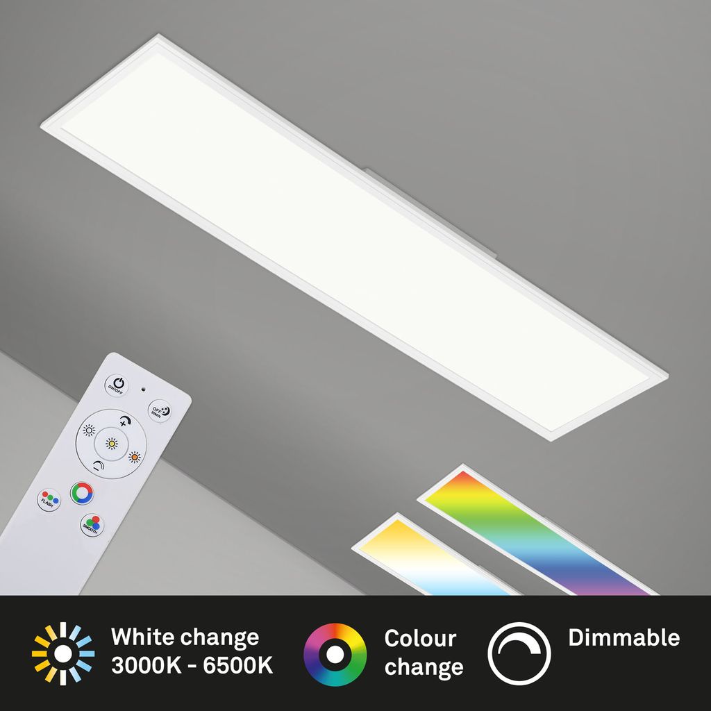 RGB LED ceiling light, CCT, night light, RGB, timer function, dimmable