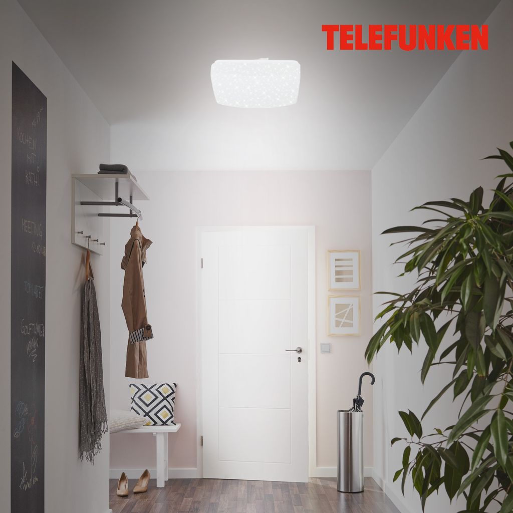 LED Deckenleuchte Sternenhimmel Sensor 12 W weiß Metall-Kunststoff Telefunken 9