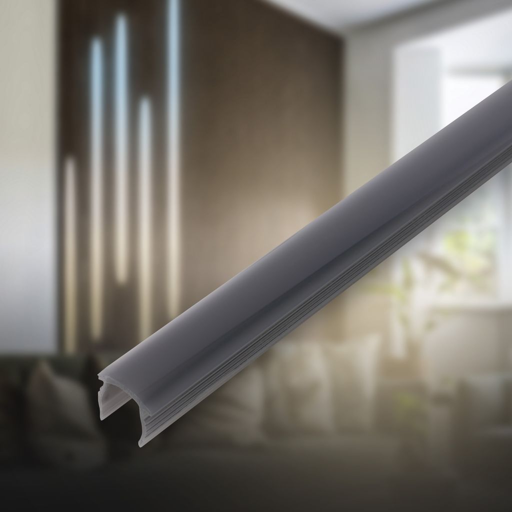 Pimp your Panel Diffusor 11mm Spaltbreite - für Wandpaneele, Klemmbar, Kürzbar, dunkle Rauchoptik