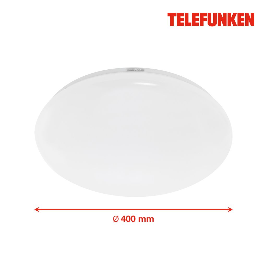 TELEFUNKEN LED Deckenleuchte, Ø 40 cm, 20 W, Weiß
