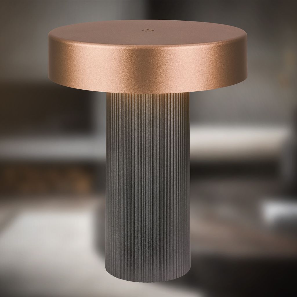 Bito Table Lamp - 3W, 300lm, Cordless, LED, Dimmable, Warm White, Metallic Anthracite