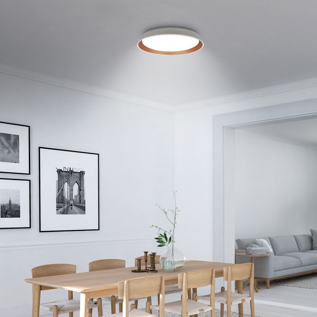 Gima Deckenlampe Ø51 cm - 48W, 5200lm, LED, Sternenhimmel, CCT, Dimmbar, Warm Grey, Coffee