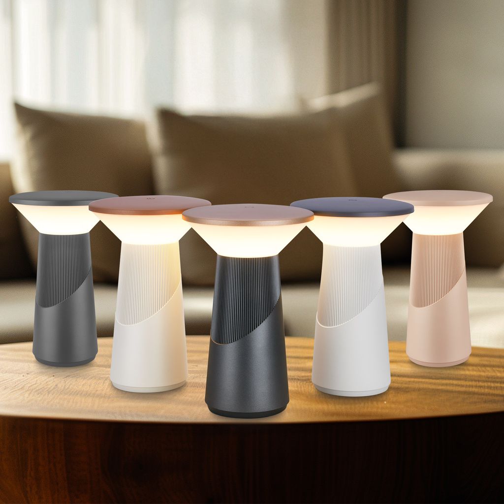 Briloner LED Tischlampe Kabellos 15x24cm 2.6W 200lm 2700K Warmweiß Dimmbar Design Award Beige - Tischleuchte Wohnzimmer Schlafzimmer Balkon 10