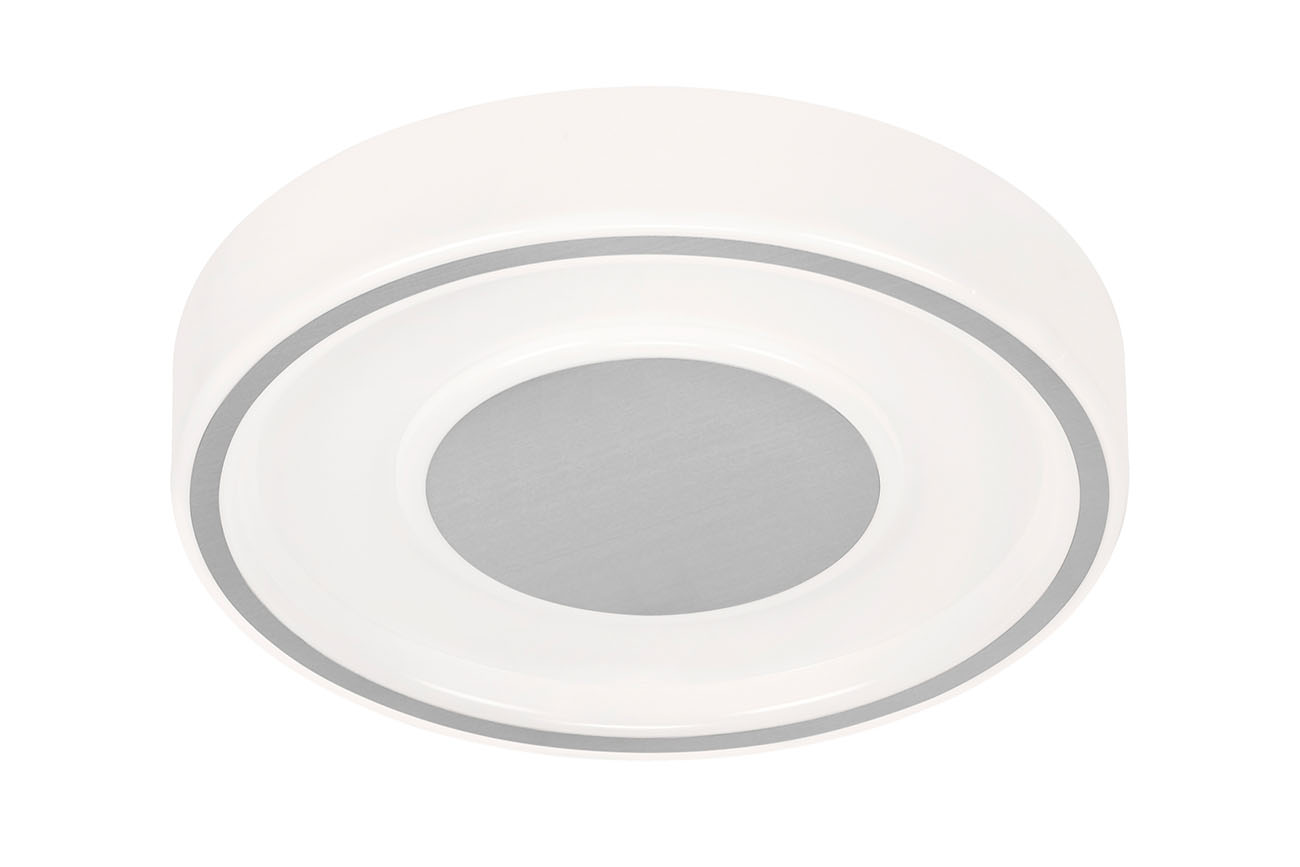 LED Deckenleuchte, Ø 38,5 cm, 18 W, Alu-Weiß