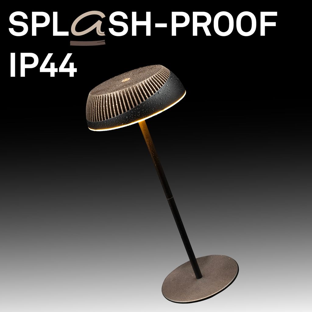 Alusta Tischleuchte - 2W, 200lm, Akku, LED, Touch, Dimmbar, Anthrazit, Bronze metallic