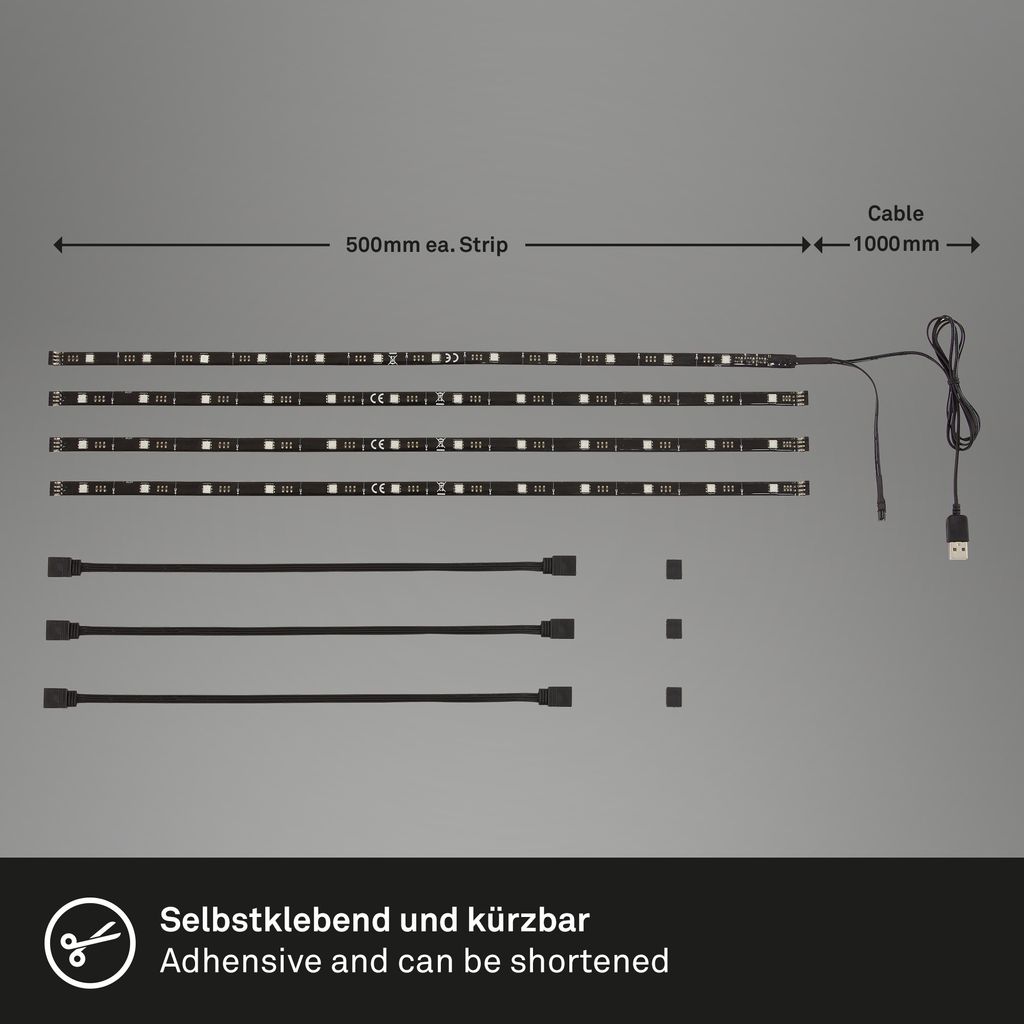 USB LED Band 0,500 cm 0W schwarz