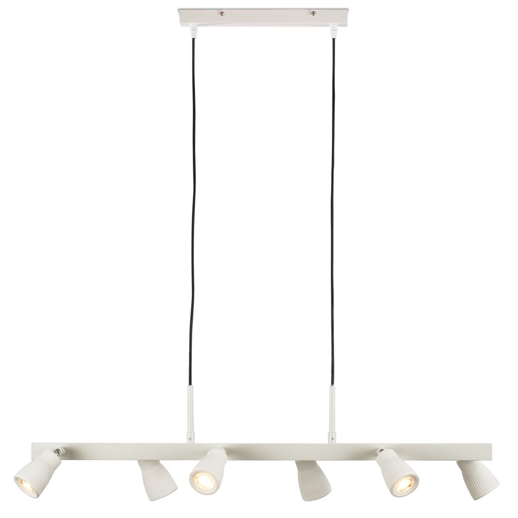 Riff Pendant Light - Adjustable, LED, Warm White, Off White