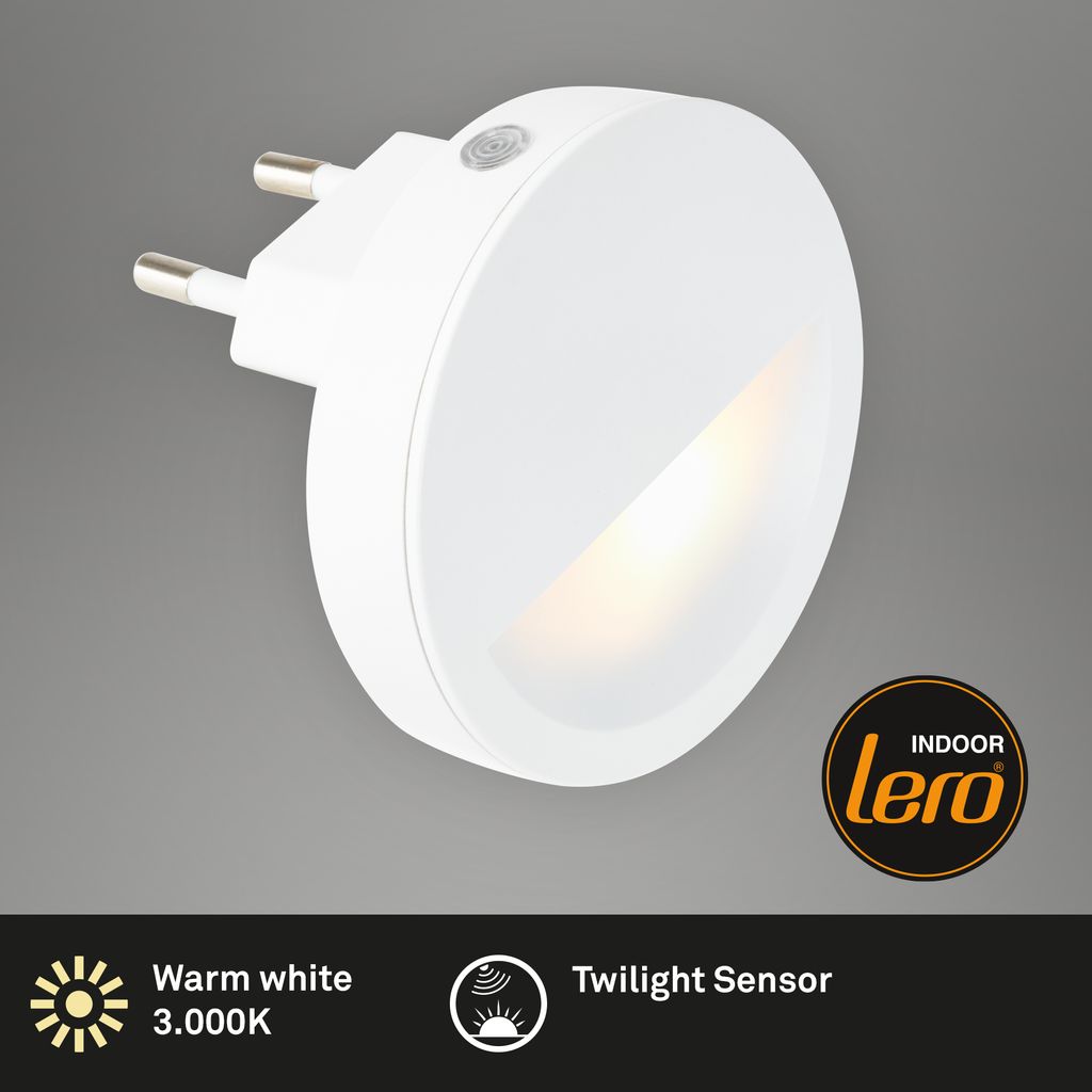 Luce spina sensore a LED, 6,5 cm, 30lm, bianco