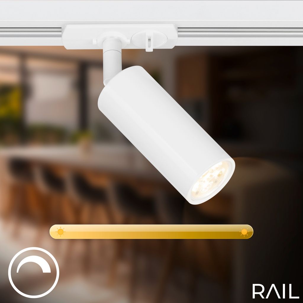 Briloner Rail Schienensystem, Komplettset, 4x LED Spots, Weiß