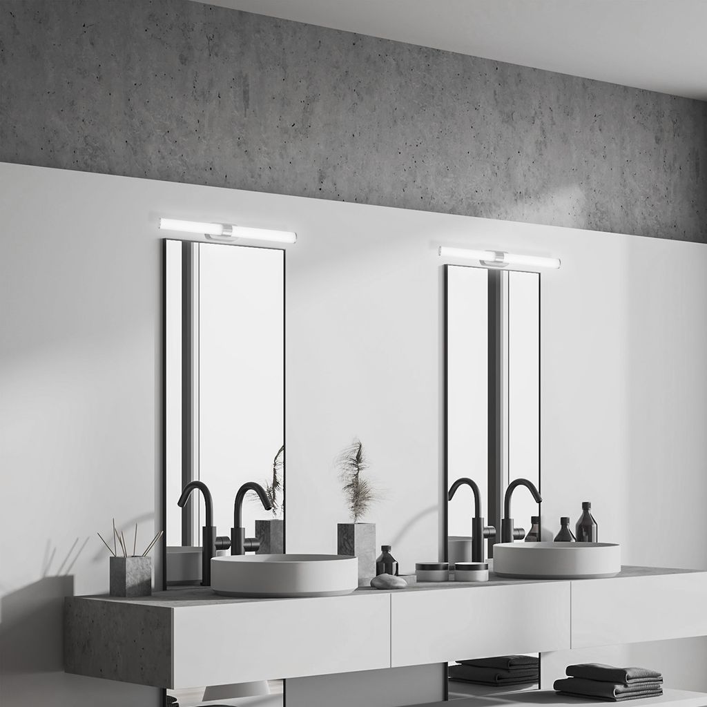 LED Spiegelleuchte 60 cm 8 W 4000 Kelvin 1040lm IP44 chrom Briloner 5