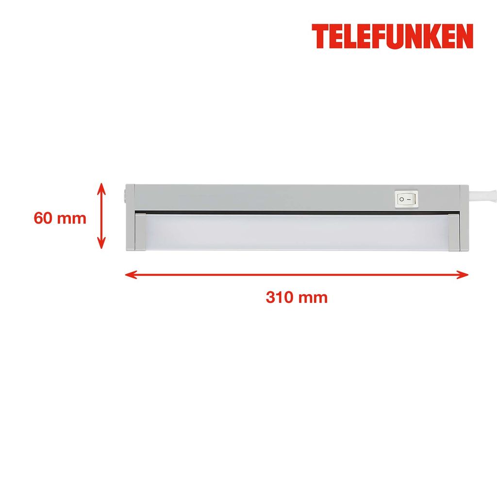 TELEFUNKEN LED Unterbauleuchte 31 cm 5,5W 600lm grau