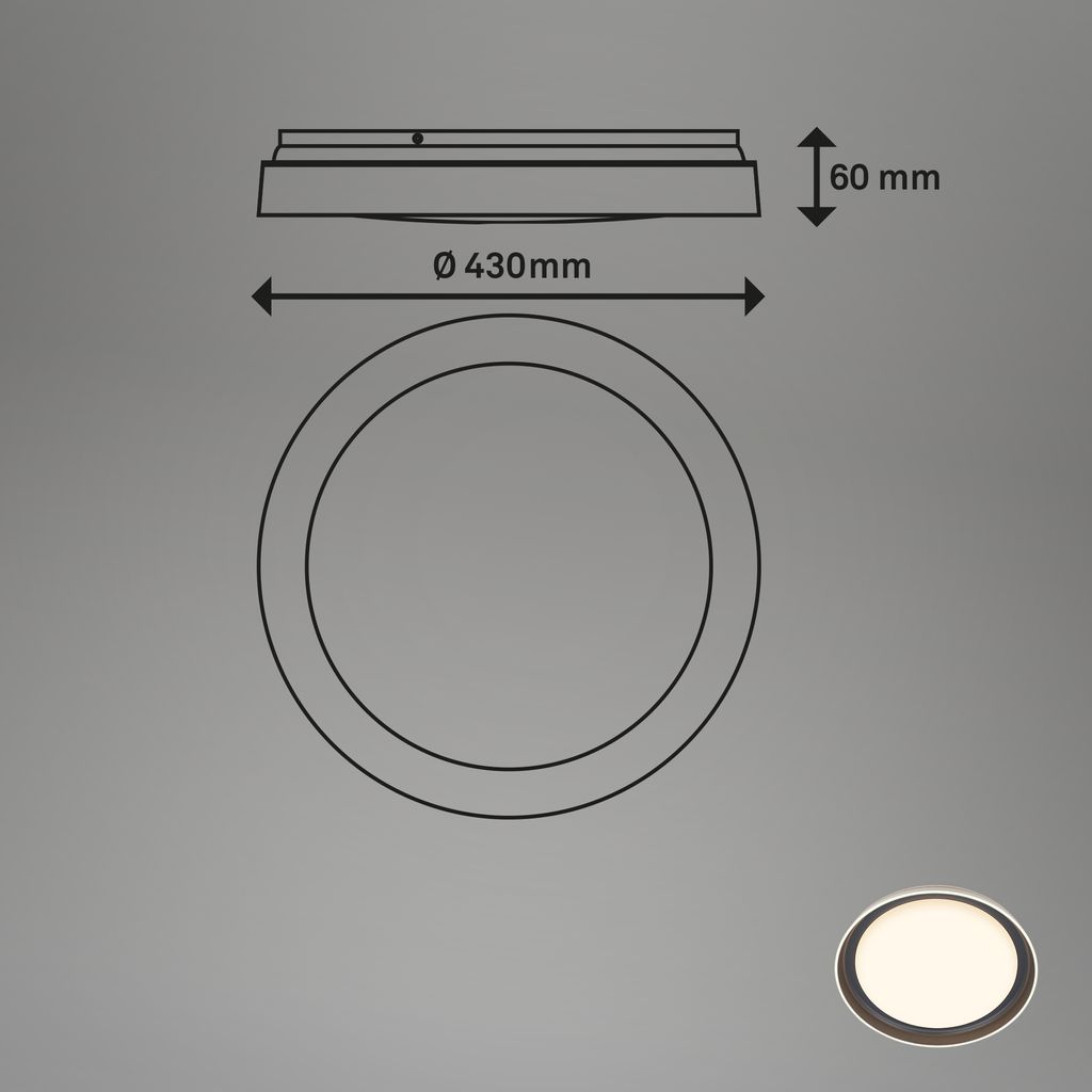 LED Deckenlampe LED Deckenleuchte Wohnzimmer Schlafzimmer Flur Dekor Warmweiß 3