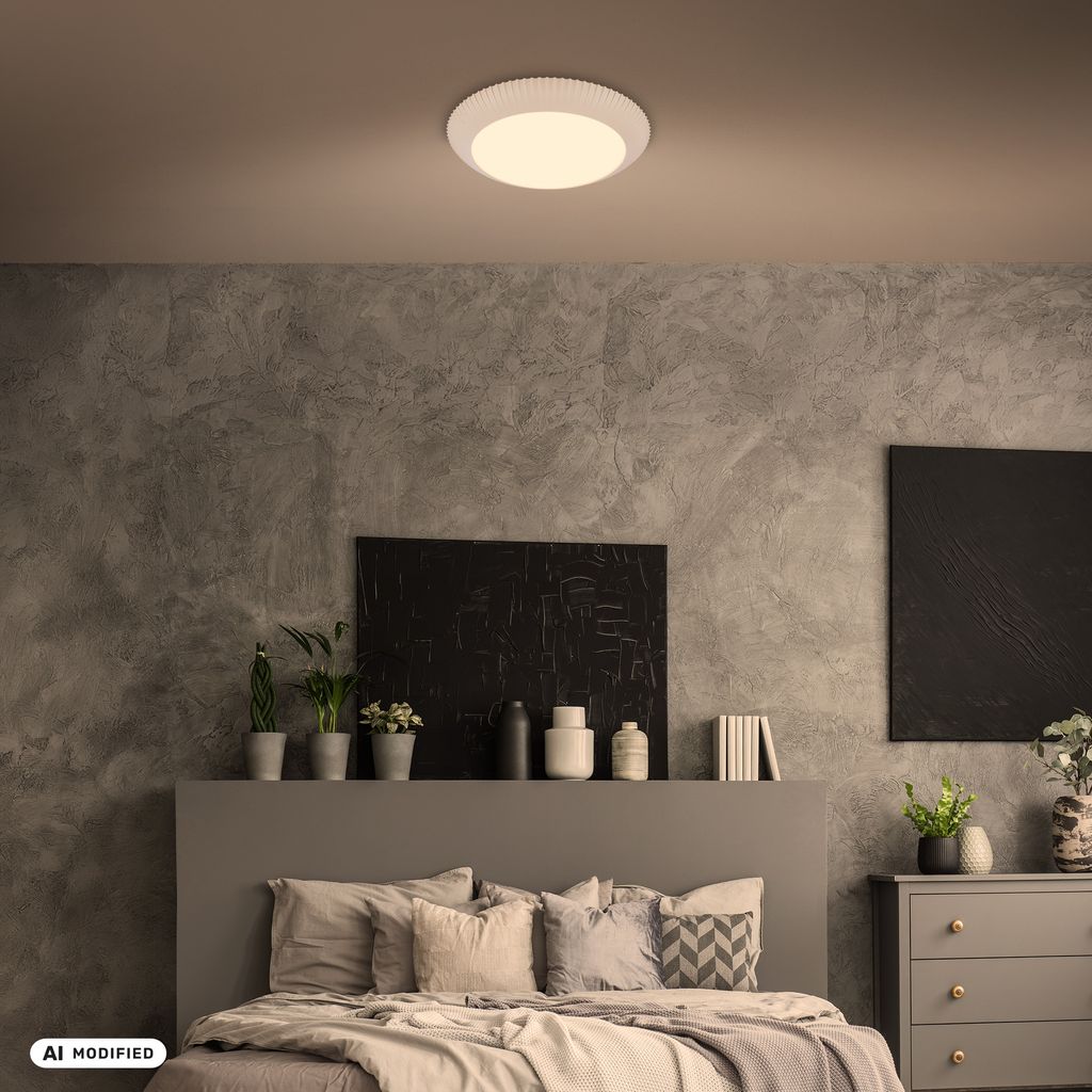 Solea Deckenlampe Ø46 cm - 18W, 2800lm, LED, Dimmbar, Fernbedienung, CCT, Beige