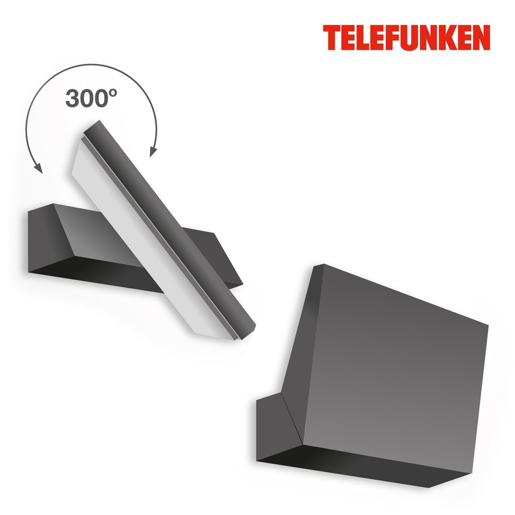 TELEFUNKEN LED Außenleuchte 17,2 cm 10W 1200lm schwarz